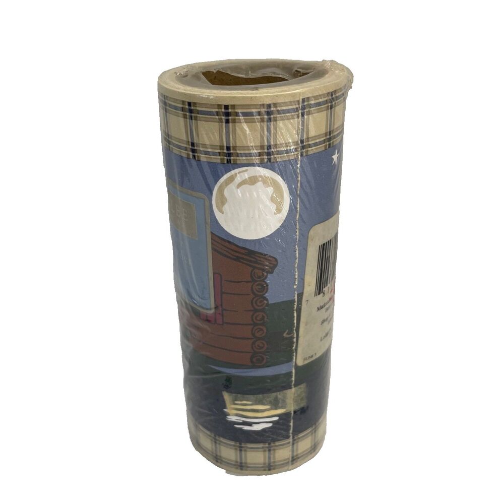 Vintage Jubilee Wallpaper Border Lodge Log Cabin Wilderness Outdoor Bear Nature